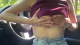 SHE FUCKED HIM IN THE CAR – BIG TITTY TEEN HAS PUBLIC KINK
