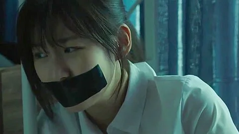 Korean Girl Gagged 01(black Tape)