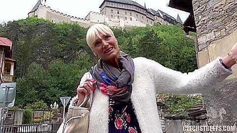 Blonde Gilf Takes My Money For Quicky On The Street