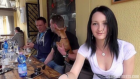 Czech Streets, Amazing Brunette